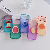 Coque de téléphone personnalisée en gros, design coloré, boutons indépendants, givrée semi-transparente, antichoc, pour iPhone 18 Pro