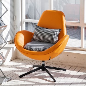 Poltrona Moderna Nordica a Forma di Uovo in Pelle Sintetica Girevole Multifunzionale per Balcone <span class=keywords><strong>Soggiorno</strong></span> Lussuosa Poltrona di Design per Casa - Product Image 6