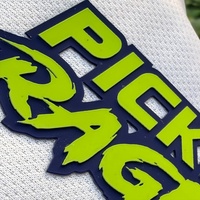 Etiquetas Termoadhesivas 3D con Letras Verdes en Relieve, Durabilidad de Lavado ≥ 50 Ciclos, Parche de Silicona para Gorras y Ropa