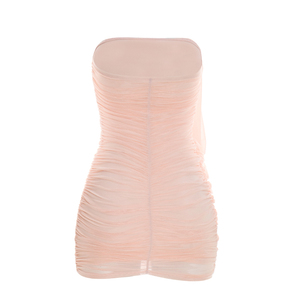 Robe d'été pour femmes Viviblook C26DS067, nouvelle arrivée, couleur unie, élégante, sans manches, épaules dénudées, mini robe moulante - Product Image 6