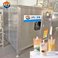 Machine d'emballage verticale automatique pour lait de soja lait UHT yaourt-bec verseur debout remplissage de sac étanchéité capsulage traitement des haricots