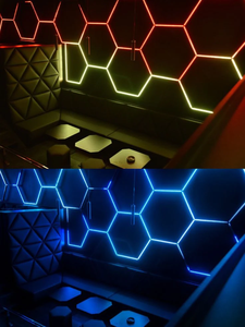 2023 nouveauté Rgb hexagone lumière haute qualité Rgb Led Tube lumière haut de gamme Vr salle de jeu rgb éclairage - Product Image 2