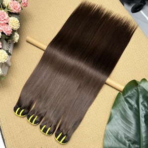 # <span class=keywords><strong>2</strong></span> Paquetes de Cabello Humano Virgen Crudo Camboyano Liso Marrón 15A, Extensiones de Cabello Humano Vietnamita con Cutícula Alineada - Product Image 3