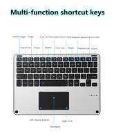 Aluminium Alloy ABS Scissor Tombol Kaki Mini Keyboard Nirkabel untuk Tablet PC Komputer Laptop