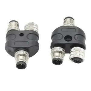 ขั้วต่อ M12 กันน้ำ รหัส B แบบ 5 ขา ตัวแยก Y 1 ตัวผู้ 1 ตัวผู้ และ 1 ตัวเมีย ผู้จัดจำหน่ายขั้วต่ออิเล็กทรอนิกส์ - Product Image 3