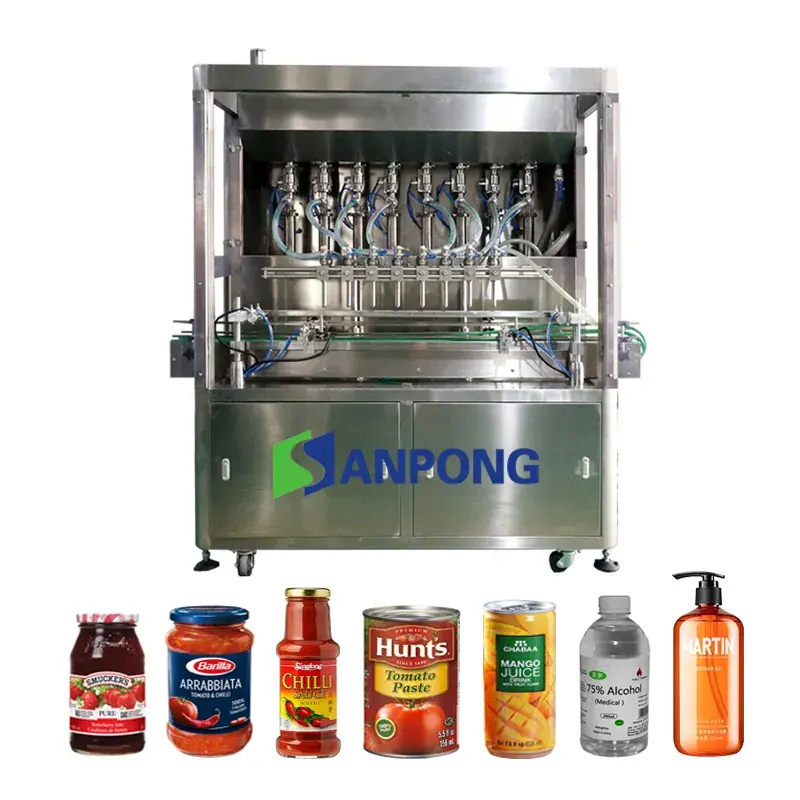 Máquina de llenado de pistón servo automática de gran compatibilidad para máquina de llenado de pasta/perfume/aceite/jugo/tubo