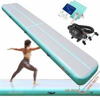 DWF Matelas pneumatique gonflable Tapis d'entraînement Tapis de gymnastique Yoga à domicile Large 10ft