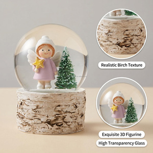 Mini Globo di <span class=keywords><strong>Neve</strong></span> Natalizio con <span class=keywords><strong>Angelo</strong></span> e Base in Resina di Betulla Decorazione Festiva Perfetta con Globo di <span class=keywords><strong>Neve</strong></span>, Regali per le Feste, Gadget per Bambini OEM/ODM - Product Image 3