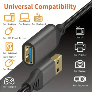 USB 3.0-Verlängerungskabel Stecker-Buchse-Verlängerung kabel Daten übertragung Kompatibel mit USB-Tastatur, Maus, Festplatte, Drucker