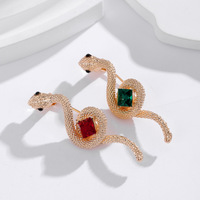 Broches et épingles en or au design du Serpent du Zodiaque Chinois, style Europe et Amérique, accessoires