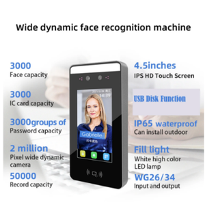 4.3 inch wiegand26 RS485 TCP/IP độc truy cập điều khiển máy sinh trắc học Nhận dạng khuôn mặt đo nhiệt độ cho - Product Image 4