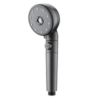 Puissant chrome poli douchette sous pression PP filtre 5 Modes y compris Jet bain Massage salle de bain pommeau de douche arrêt d'eau
