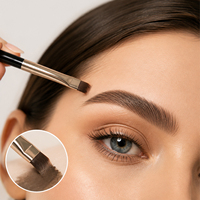 Ensemble de pinceaux ultra-fins de précision pour sourcils et eye-liner, forme lame, pinceaux de maquillage angulaires pour l'application du crayon à sourcils