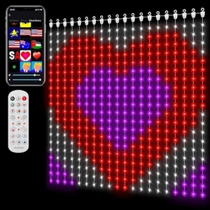 Waterproof IP65 Christmas Smart RGB <b>LED</b> Indoor/Outdoor Decorative Curtain <b>Light</b> with Remote and APP Control - Product Image 2