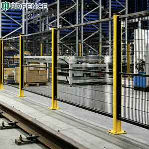 Barrera de seguridad para robots en talleres, malla soldada modular con recubrimiento en polvo, valla de aislamiento adaptable a varios diseños - Product Image 5