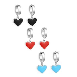 Pendientes de Aro Geométricos de Acero Inoxidable Chapados en Oro para Mujer, Personalizables, de Moda, con Esmalte, Set de Joyería de Tendencia - Product Image 4