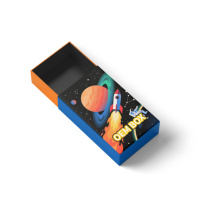 Boîte rigide en papier kraft de luxe avec logo personnalisé, fabrication artisanale, écologique, rectangulaire, impression noire, feuille d'or, avec doublure en éponge