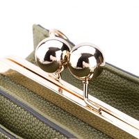 Sac à main bandoulière de luxe en PU couleur unie motif bonbon, avec deux sangles, fermeture éclair et fermoir, doublure en polyester, style vegan