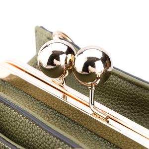 Luxury Solid Color PU Candy Pattern Satchel Crossbody Vegan <b>Handbag</b> with Two <b>Straps</b> and Zipper Closure - Product Image 5