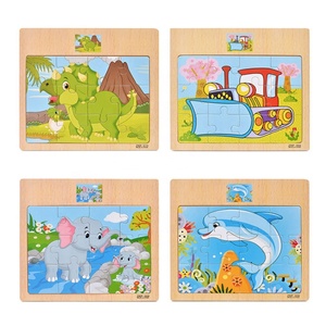 rompecabezas de madera de los niños de 3-6 años de dibujos animados de animales de tráfico cognitivo temprano educación Juguetes - Product Image 3