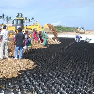 HDPE Geocells קרקע רשת רצף אדמה חיזוק עבור מדרון הגנת כביש בנייה