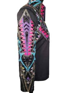 Chaqueta ecuestre de cierre de cremallera elegante y elegante de primera calidad para equitación occidental Suministro ODM transpirable - Product Image 3