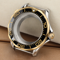 Boîtier de montre de plongée en acier inoxydable 41 mm avec verre saphir pour mouvements Seiko NH34 NH35 NH36 NH38 - Pièces détachées pour fabricants de montres