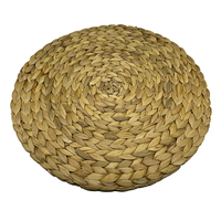 Tapis de rangement rond décoratif en jacinthe d'eau naturelle tissé à la main pour fruits et aliments