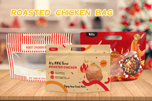 Oem <span class=keywords><strong>Food</strong></span> Grade Aluminiumfolie Rotisserie Kip Verpakking Magnetron Hot Anti-Fog Zakje Met Rits Handvat Geroosterde Kip Zak - Product Image 4