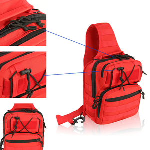 Zaino Tattico Impermeabile Rosso per Pronto Soccorso, <span class=keywords><strong>Borsa</strong></span> a Tracolla per Uomo, Ideale per Escursionismo e Campeggio - Product Image 3