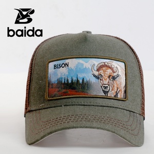 Gorra Trucker de 5 Paneles de Alta Calidad con Bordado de Los Ángeles, Estilo Hip Hop Moderno para Deportes al Aire Libre, Ciclismo y Pesca en Verano - Product Image 2