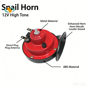 แตรหอยโข่งรถยนต์ 12V แบบเสียงเดี่ยวและเสียงคู่ แตรหอยโข่งมอเตอร์ไซค์ แตรหอยโข่งรถยนต์ไฟฟ้า แตรหอยโข่งแต่งรถ - Product Image 2