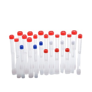 Angentech Disposable <b>Plastic</b> Test <b>Tubes</b> 15Ml With Caps Transparent Sampling <b>Tubes</b> For Lab Use - Product Image 1