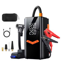 Démarreur de Voiture 10000mAh, Compresseur d'Air Portable pour Pneus de Voiture, Démarreur de Voiture 2000A, Batterie Externe d'Urgence, Pompe à Air