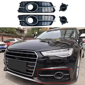 Front Bumper Grille Auto Parts for A6 2016-2018 Fog <b>Lamp</b> Cover Decoration <b>Lamp</b> Hoods Modification Car Accessories - Product Image 2