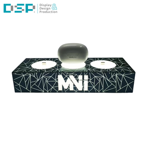 Auriculares Bluetooth acrílicos personalizados DSP DE FÁBRICA DE Vietnam con soporte de exhibición de publicidad de escritorio con carga LED - Product Image 1