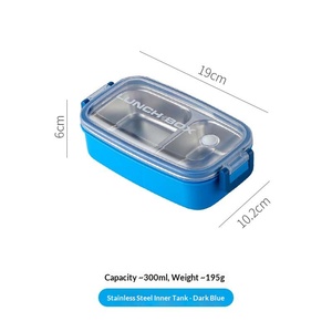 Nouvelle boîte à lunch en acier inoxydable avec couverts, boîte de conservation des aliments, boîte à lunch hermétique de qualité alimentaire avec compartiments à saveurs croisées - Product Image 4