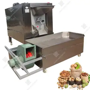 Quay trống Nut hạnh nhân rang xay Máy Hazelnut Đậu phộng rang và máy làm mát