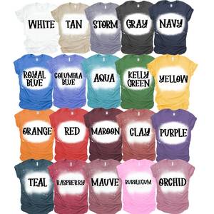 เสื้อยืดเปล่าสำหรับงานซับลิเมชั่นแบบฟอกสี เสื้อยืดฟอกสีแบบกำหนดเอง - Product Image 2