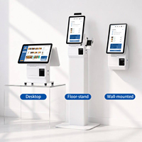 Quiosco de Autoservicio con Pantalla Táctil Giratoria de 15.6 Pulgadas, Terminal POS, Impresora Térmica de 80 mm, Escáner de Código de Barras, NFC, Android, Windows