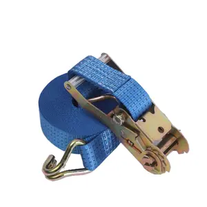 1", 1.5", 2", 3" High Quality Polyester Cargo Lashing Ratchet Tie Down Straps Ratchet Tensioner Freight Car Fixed Tightener