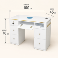 Meuble de salon de manucure moderne en bois avec rangement, table de manucure