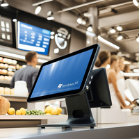 Terminal de point de vente à écran tactile capacitif de 15.6 pouces système à écran unique Windows avec i3 i5 CPU caisse enregistreuse POS