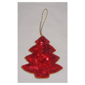Xmas Decoration Red Tree Shape Hanging Ornament - Product Image 1