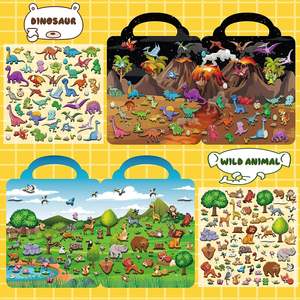 Écologique Réutilisable Étanche Activité Puzzle Jeu DIY Dress Up Amusant Cadeau gelée Autocollant Livre pour Enfants - Product Image 4