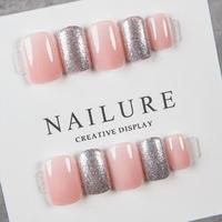 10 faux ongles à presser faits à la main, manucure moyenne en amande, mignons, nouveauté été, ongles 3D, vente en gros
