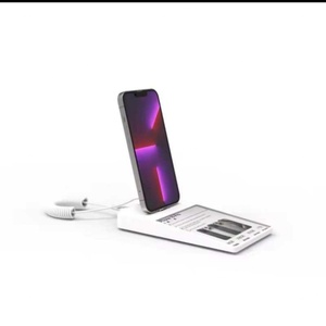 Support de présentation mobile antivol avec alarme intégrée, chargement et affichage, design épuré et minimaliste, et porte-étiquette de prix - Product Image 5