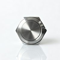 Bouton poussoir électronique à tête plate en acier inoxydable de 30 mm, étanche IP65, 3 broches, non éclairé, 12 V, 1NO1NC SPST, pour appareils électroménagers