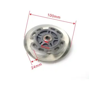 ruedas闪光帕廷线100毫米发光轮100毫米踏板车闪光滚轮聚氨酯发光发光二极管直排轮滑轮