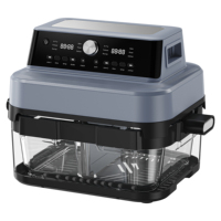 Air Fryer 8L Dual Zone Keranjang Ganda Harga Terjangkau Digital Tanpa Minyak Smart Glass Double Baskets Air Fryer